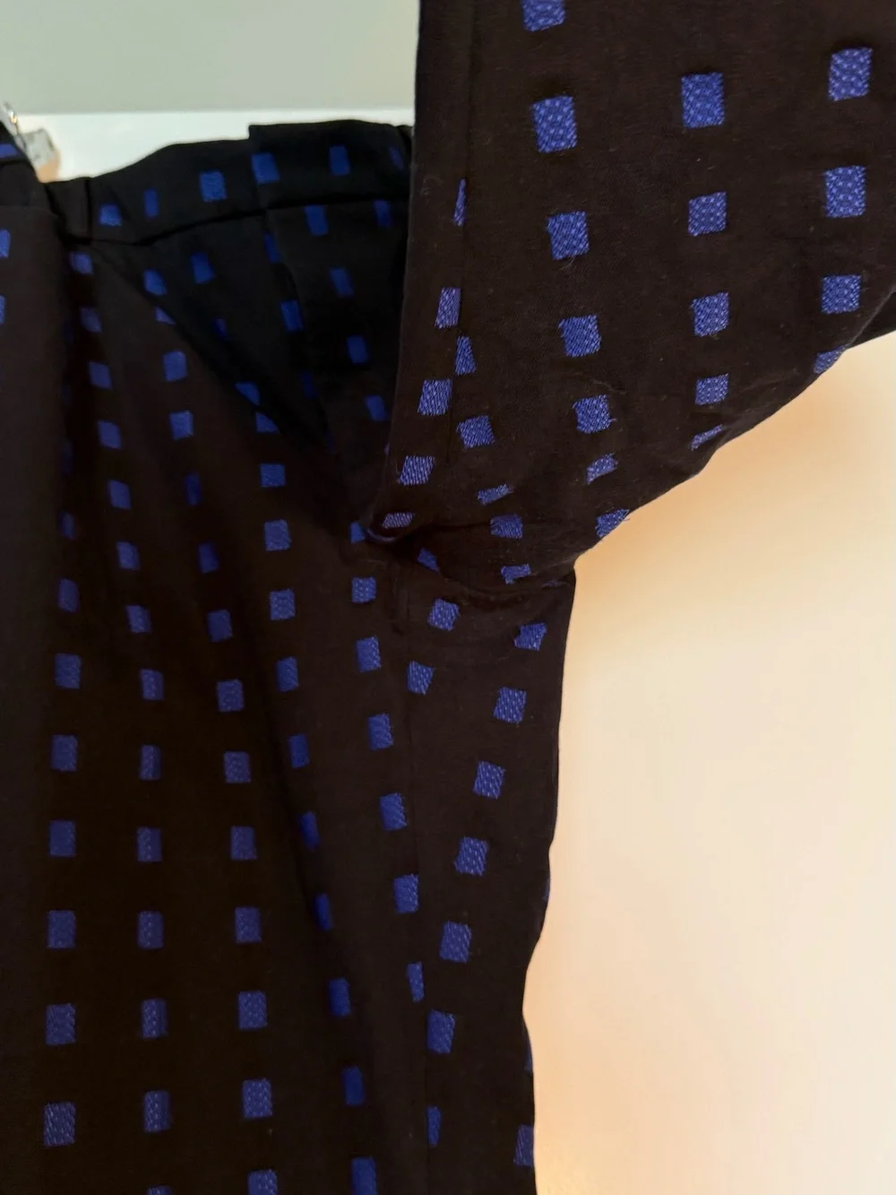 Navy & Royal Blue Box Pattern Women’s Trouser- Banana Republic Sloan Fit